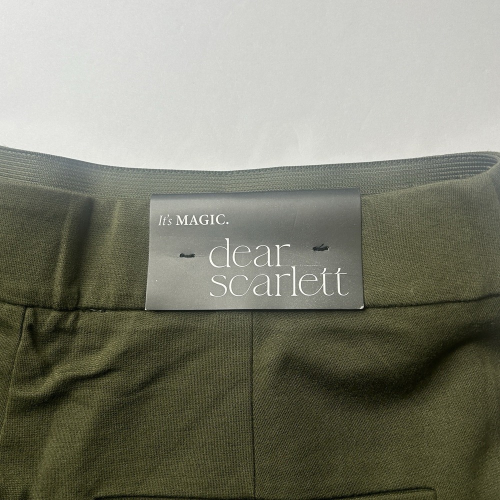 Dear Scarlett Everywhere Magic Pants Size M Olive Green Ponte Knit High Rise - Picture 5 of 16